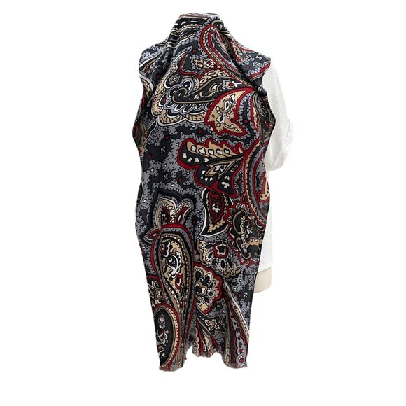New York Paisley Print Scarf 70"x19" - Elegant Boho Chic Festival Wrap Colorful - Picture 7 of 8